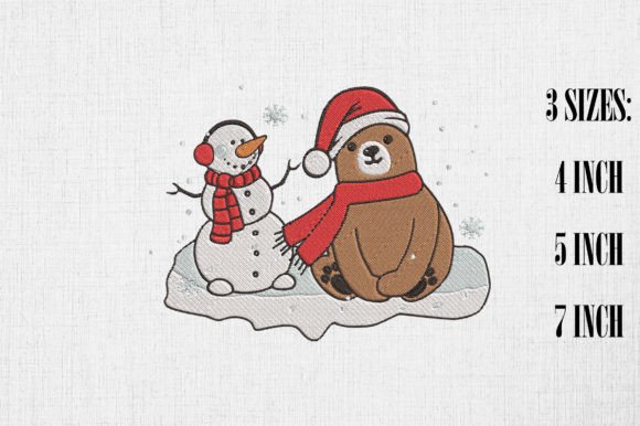 Cute Snowman Bear Christmas Embroidery Review