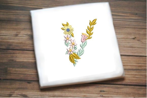Reviewing Letter V in Beautiful Flower for Etsy Shops