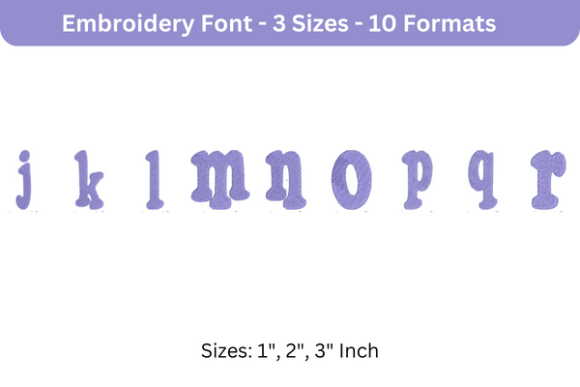 Reviewing Purevain Font J to R for Embroidery